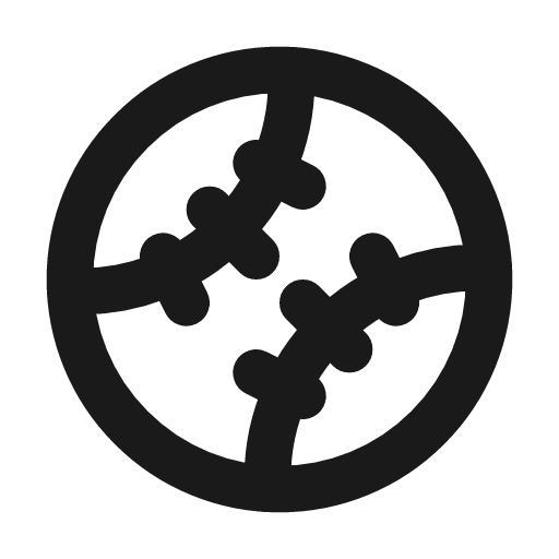 Ball baseball icon, line style, from Tabler Icons