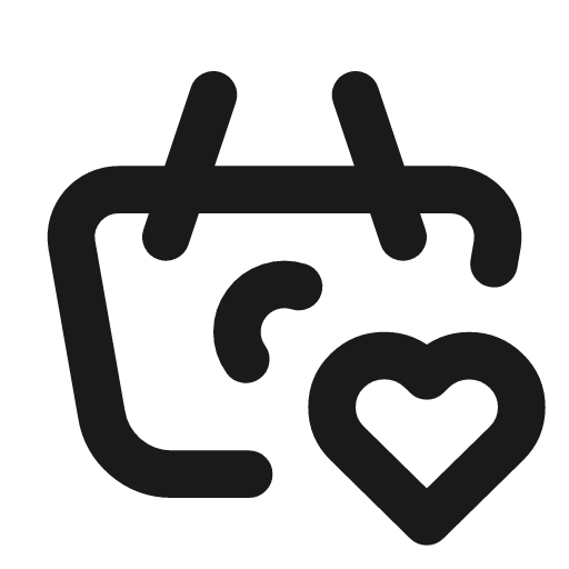 Basket heart icon, line style, from Tabler Icons
