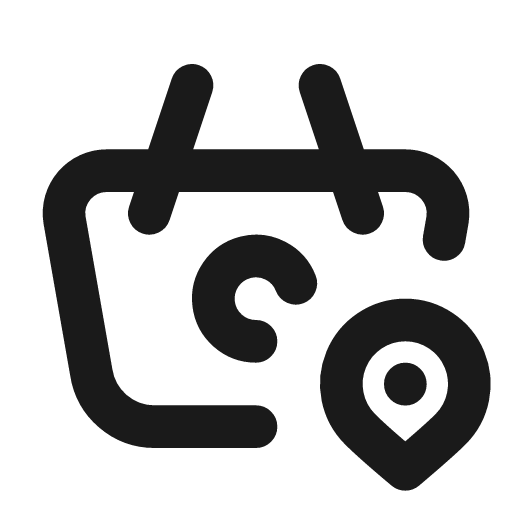 Basket pin icon, line style, from Tabler Icons