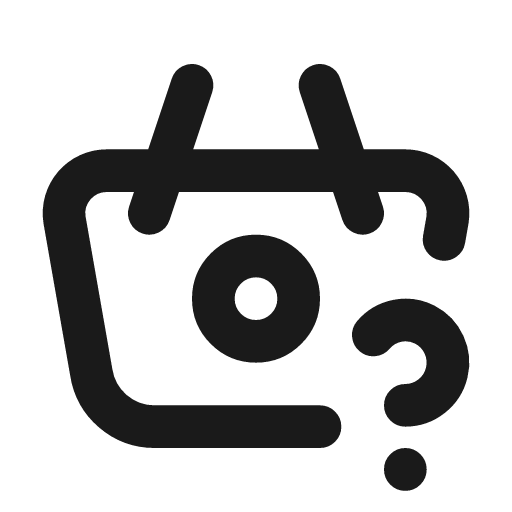Basket question icon, line style, from Tabler Icons