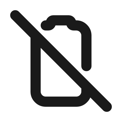 Battery vertical off icon, line style, from Tabler Icons