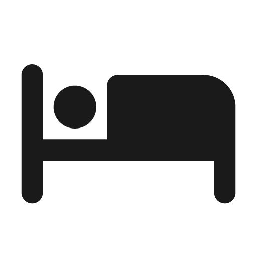 Bed filled icon, filled style, from Tabler Icons