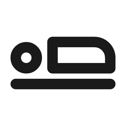 Bed flat icon, line style, from Tabler Icons