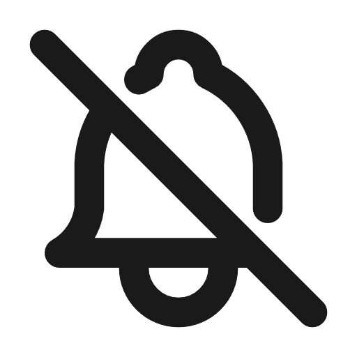 Bell off icon, line style, from Tabler Icons