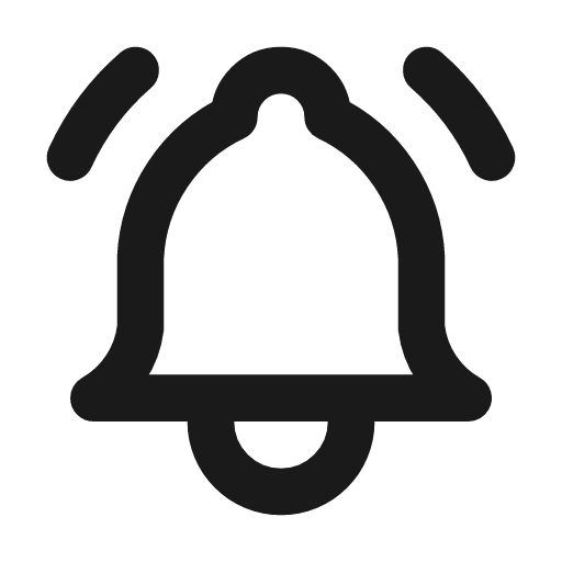 Bell ringing icon, line style, from Tabler Icons