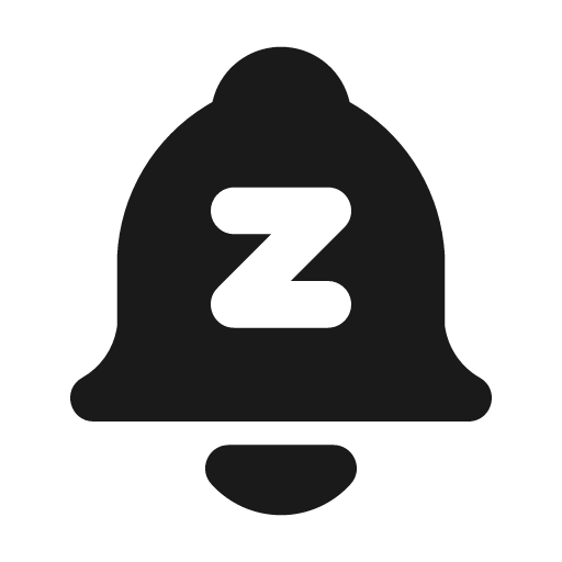 Bell z filled icon, filled style, from Tabler Icons
