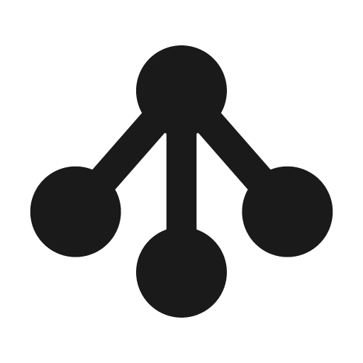 Binary tree 2 filled icon, filled style, from Tabler Icons