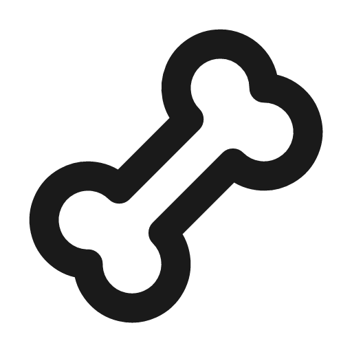 Bone icon, line style, from Tabler Icons