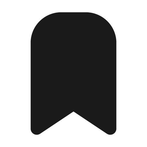 Bookmark filled icon, filled style, from Tabler Icons