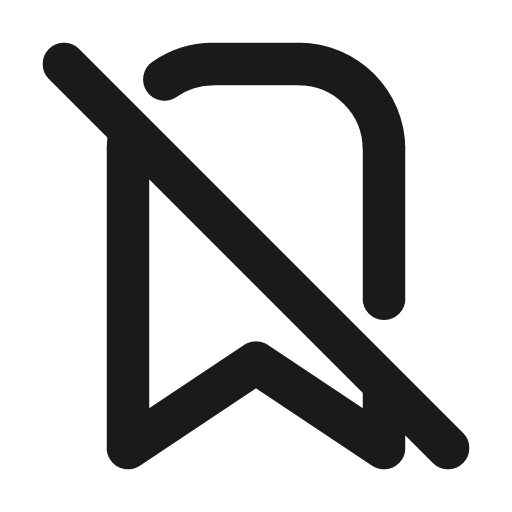 Bookmark off icon, line style, from Tabler Icons
