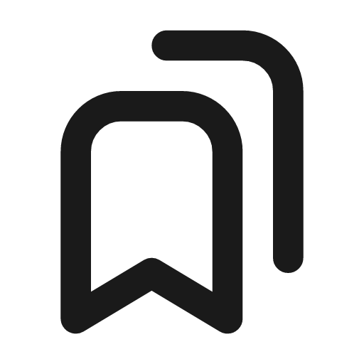 Bookmarks icon, line style, from Tabler Icons