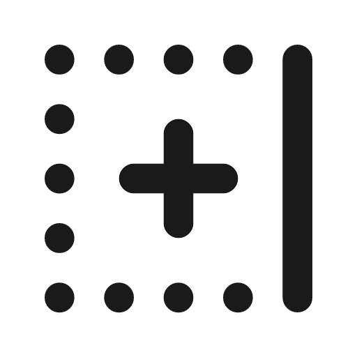 Border right plus icon, line style, from Tabler Icons