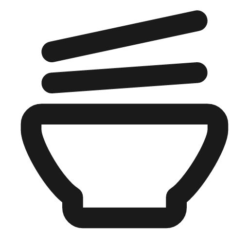 Bowl chopsticks icon, line style, from Tabler Icons