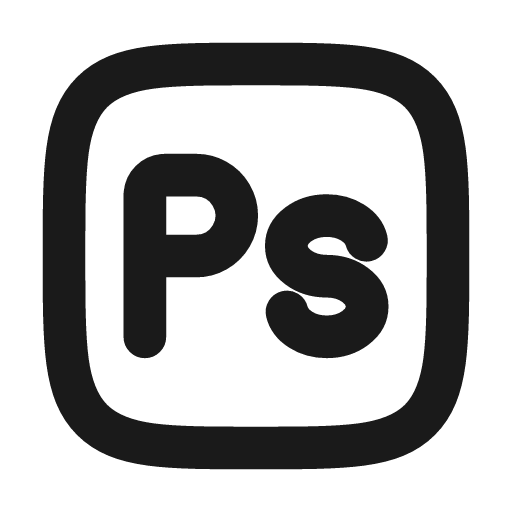 Brand adobe photoshop icon, line style, from Tabler Icons