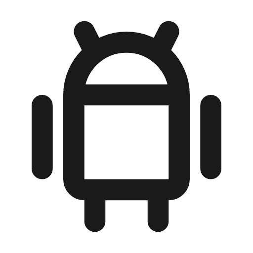 Brand android icon, line style, from Tabler Icons