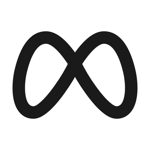Brand meta icon, line style, from Tabler Icons
