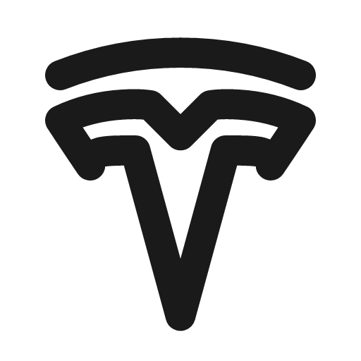 Brand tesla icon, line style, from Tabler Icons
