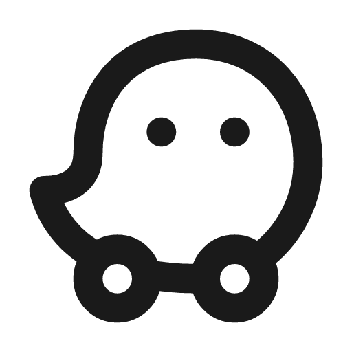 Brand waze icon, line style, from Tabler Icons