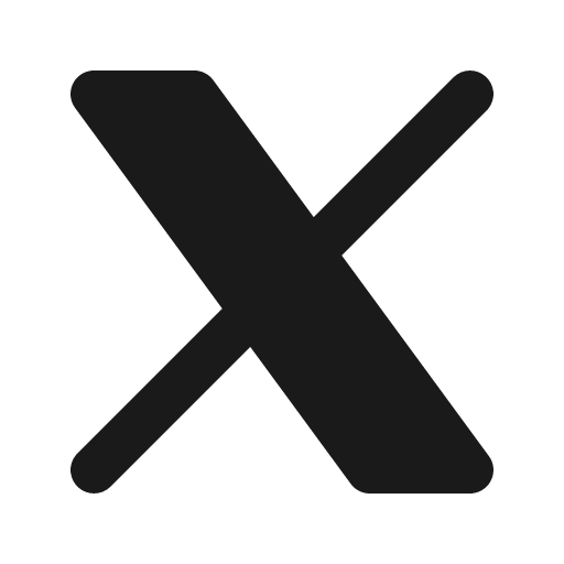Brand x filled icon, filled style, from Tabler Icons