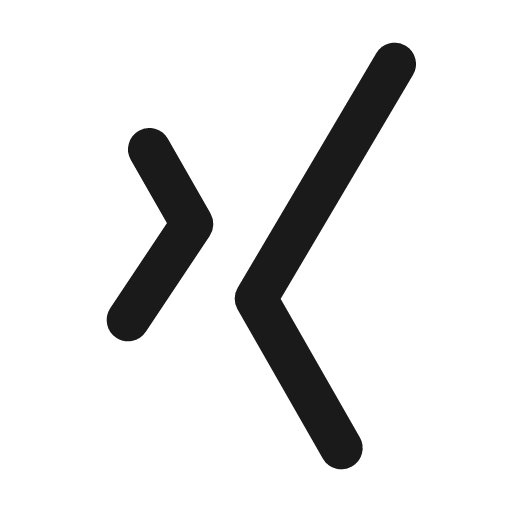 Brand xing icon, line style, from Tabler Icons
