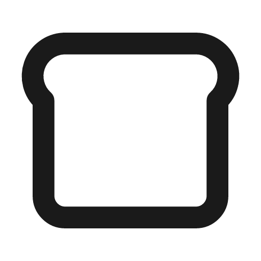Bread icon, line style, from Tabler Icons