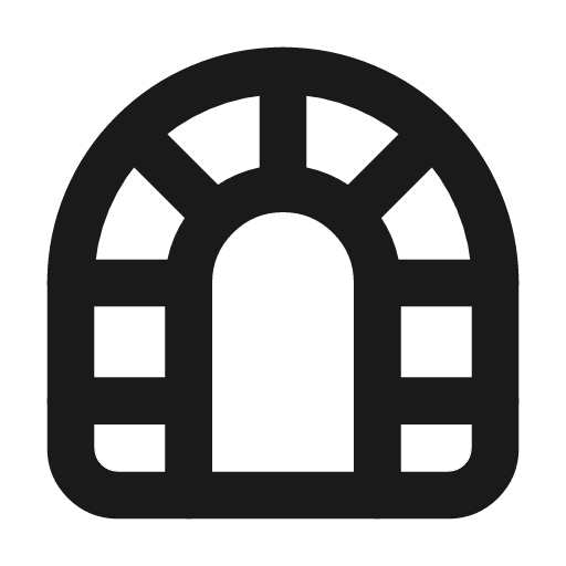 Building tunnel icon, line style, from Tabler Icons