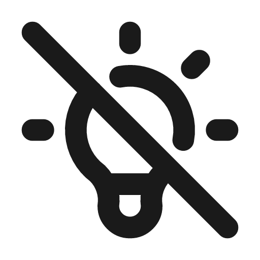 Bulb off icon, line style, from Tabler Icons