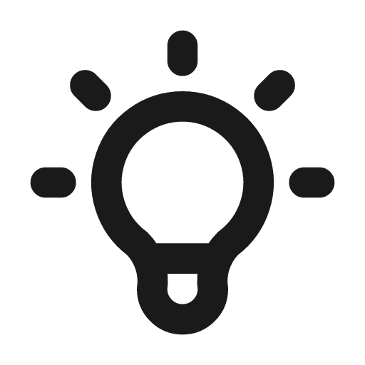 Bulb icon, line style, from Tabler Icons