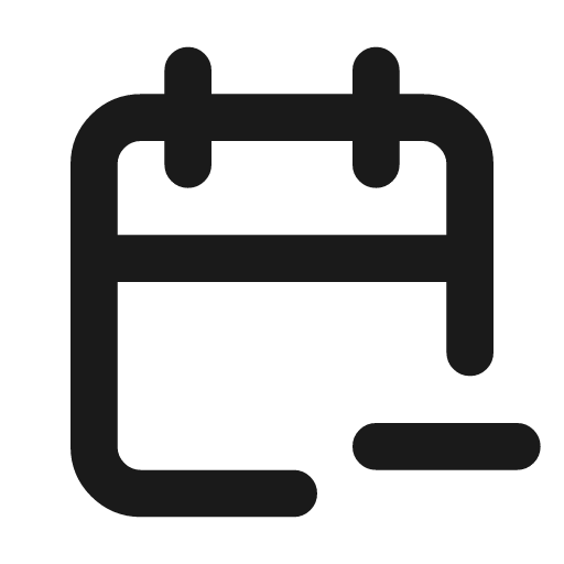 Calendar minus icon, line style, from Tabler Icons