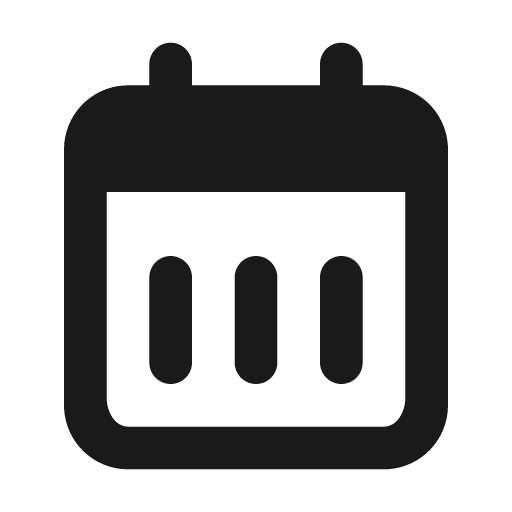 Calendar month filled icon, filled style, from Tabler Icons