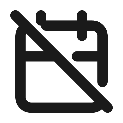 Calendar off icon, line style, from Tabler Icons