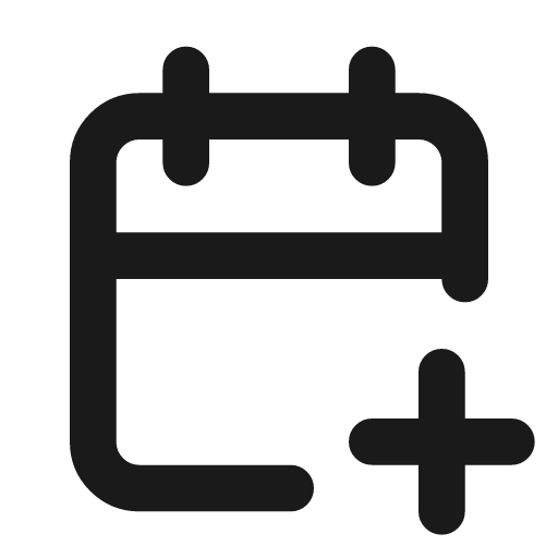 Calendar plus icon, line style, from Tabler Icons