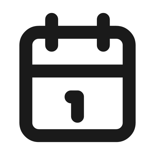 Calendar icon, line style, from Tabler Icons
