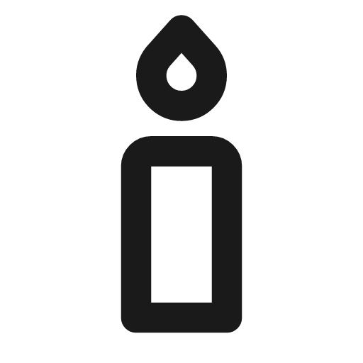 Candle icon, line style, from Tabler Icons