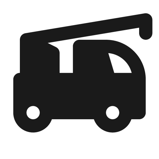 Car crane filled icon, filled style, from Tabler Icons