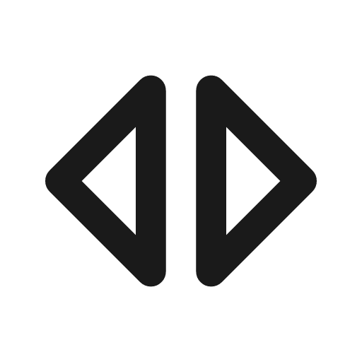 Caret left right icon, line style, from Tabler Icons