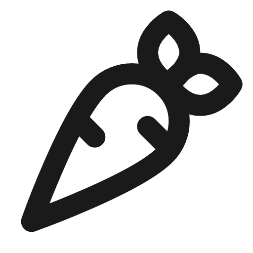 Carrot icon, line style, from Tabler Icons