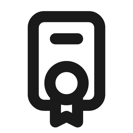 Certificate 2 icon, line style, from Tabler Icons