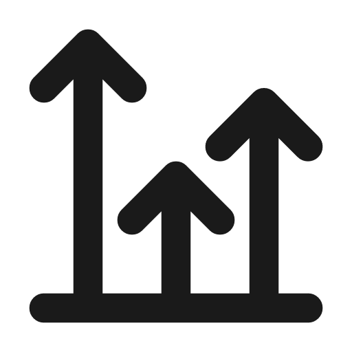 Chart arrows vertical icon, line style, from Tabler Icons