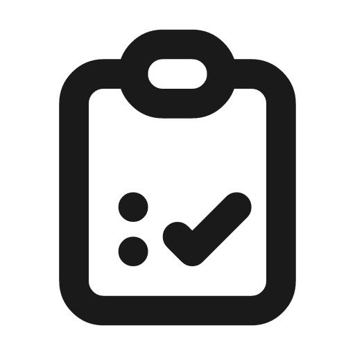 Checkup list icon, line style, from Tabler Icons