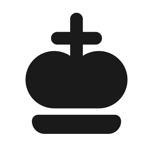 Chess king filled icon, filled style, from Tabler Icons