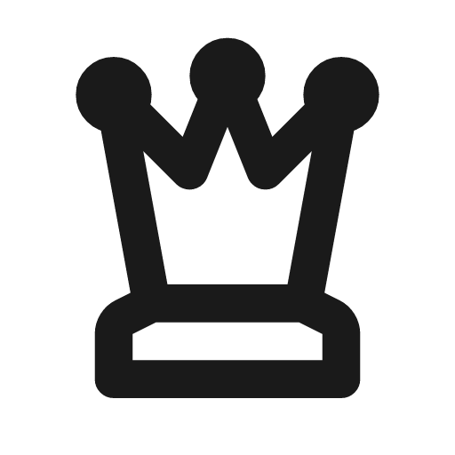 Chess queen icon, line style, from Tabler Icons