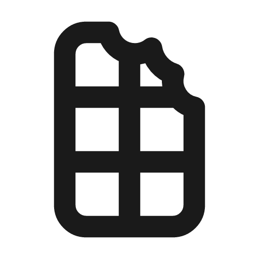 Chocolate icon, line style, from Tabler Icons