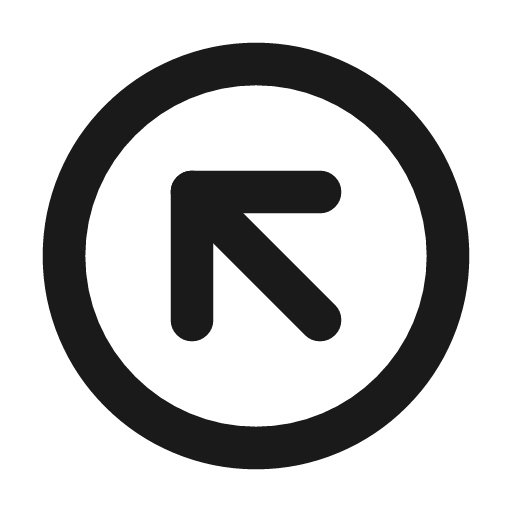 Circle arrow up left icon, line style, from Tabler Icons