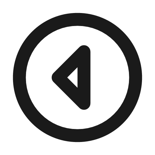 Circle caret left icon, line style, from Tabler Icons