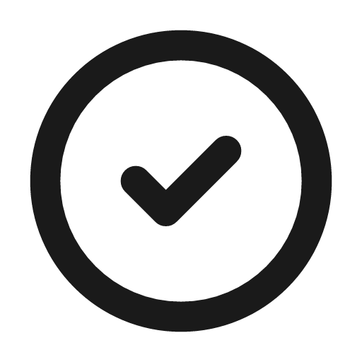 Circle check icon, line style, from Tabler Icons