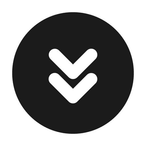 Circle chevrons down filled icon, filled style, from Tabler Icons