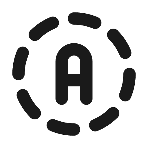 Circle dashed letter a icon, line style, from Tabler Icons