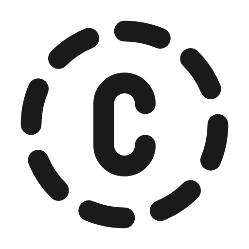 Circle dashed letter c icon, line style, from Tabler Icons