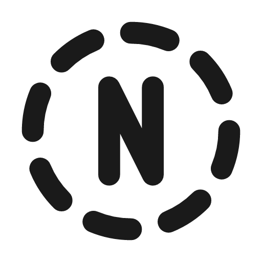 Circle dashed letter n icon, line style, from Tabler Icons